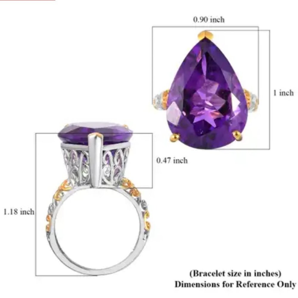 18.65ct Amethyst Solitaire Ring - image 6